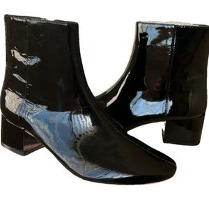 LOEFFLER RANDALL Super Supple Patent Leather Boots with Covered Zipper Size 8